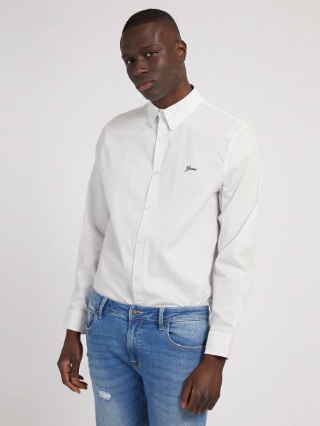 Cămașă Guess Regular Fit Albă