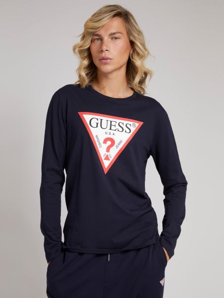 Triunghi Cu Logo Guess Blue