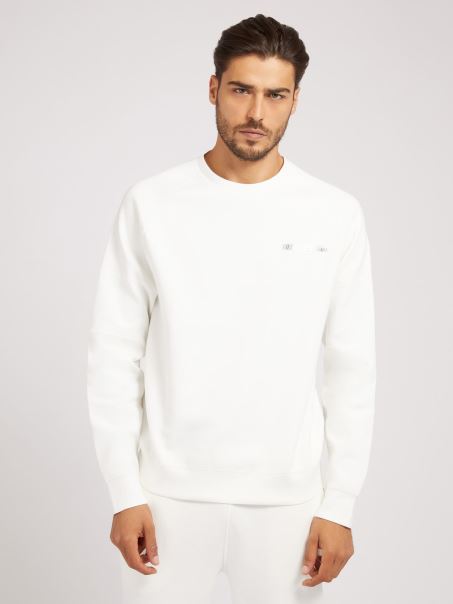 Hanorac Alb De Scuba Guess