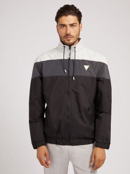 Hanorac Gri Multi Cu Fermoar Complet Guess