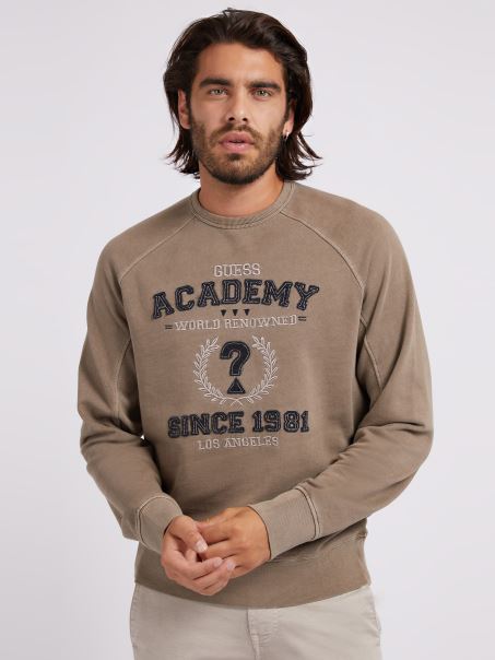 Hanorac Cu Plasture Brodate Guess Maro