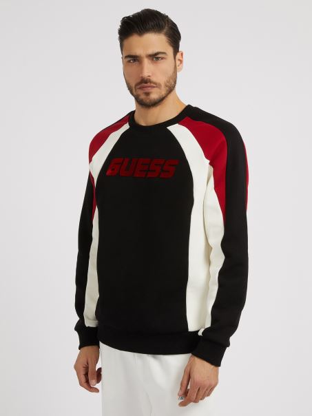 Hanorac Negru Guess Color Block