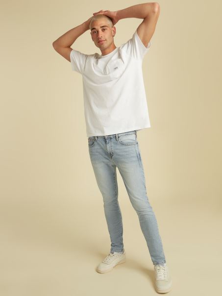 Pantalon Denim Skinny Albastru Deschis Guess