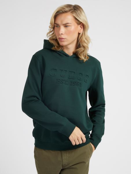 Hanorac Cu Logo în Relief în Față Guess