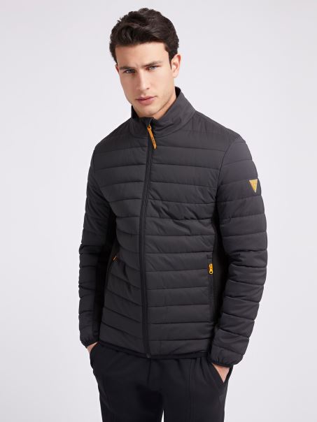 Jachetă De Vânt Matlasată Guess Neagră