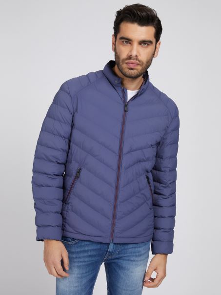 Geacă Căptușită Albastră Guess