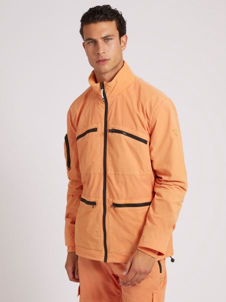 Portocaliu Buzunare Frontale Parca-vent Guess