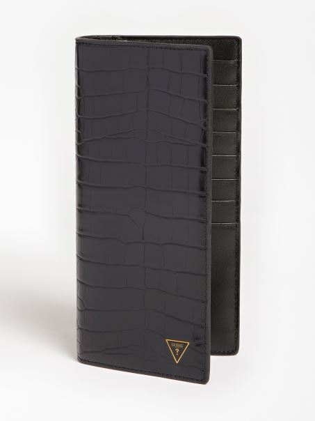 Portofel De Seara Guess Croc Print Negru