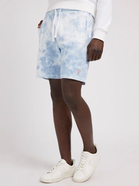 Pantaloni Scurți Multi Tie-dye Albaștri Guess