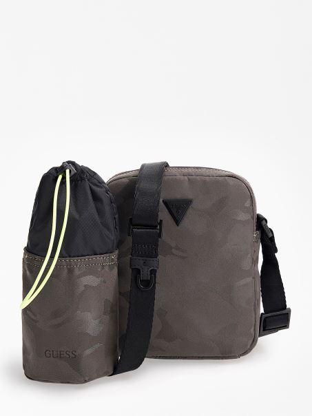 Geantă De Cruce Certosa Tech Mini Guess Gri