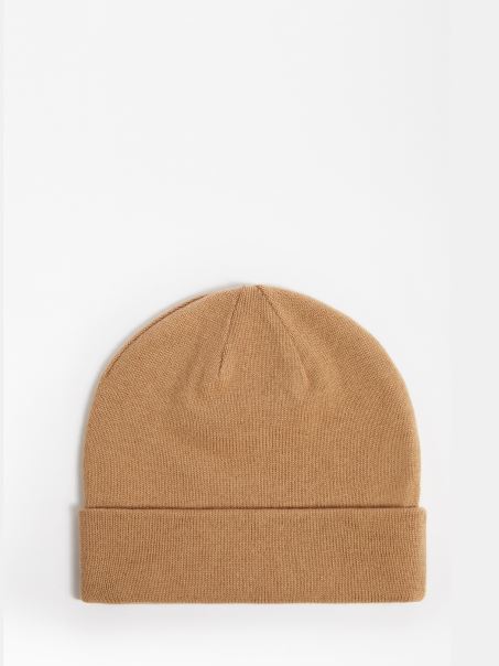 Beanie Gri Din Amestec De Lână Guess