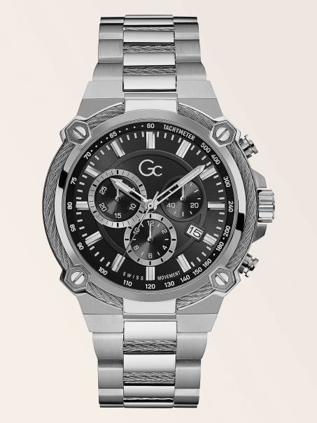 Ceas Cronograf Guess Gc Oțel Negru