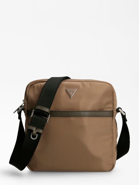 Chartreuse Nylon Mini Crossbody Gri Guess