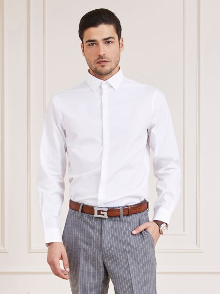Guess Cămașă Albă Marciano Slim Fit