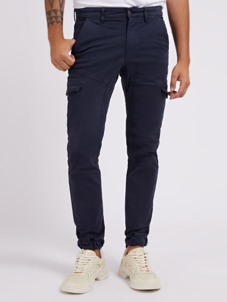 Buzunare Cargo Pantalon Albastru Guess