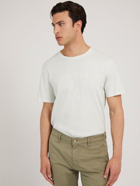 Tricou Cu Logo Ton Pe Ton Guess Blue