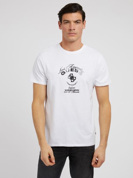 Tricou Alb Cu Sigla Folie Guess