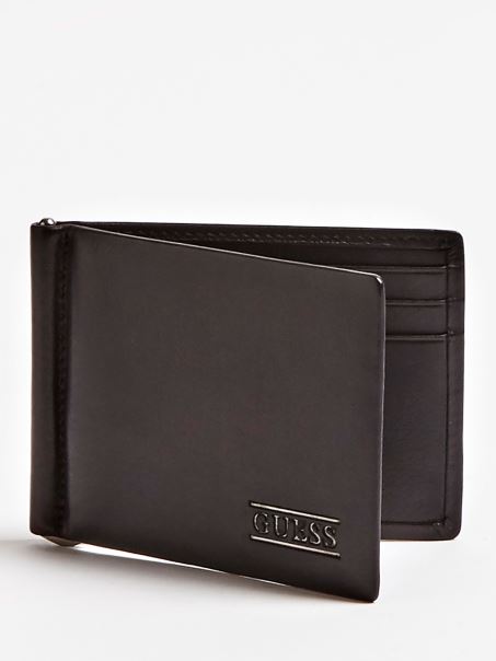 Clemă Neagră Guess New Boston Din Piele Naturală