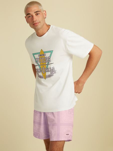 Tricou Cu Logo în Față Alb Guess