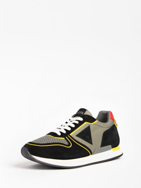 Pantof De Alergare Guess Gri Multi Putere Cu Inserție Din Piele Intoarsa