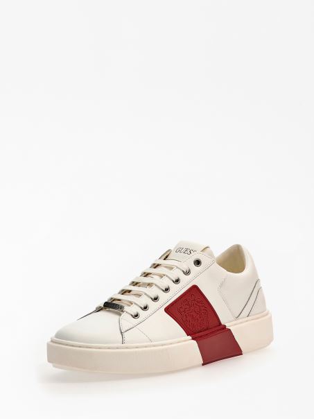 Pantofi Sport Guess Roșii Cu Imprimeu Multi Leu