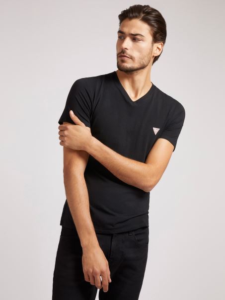 Guess Tricou Negru Super Subțire