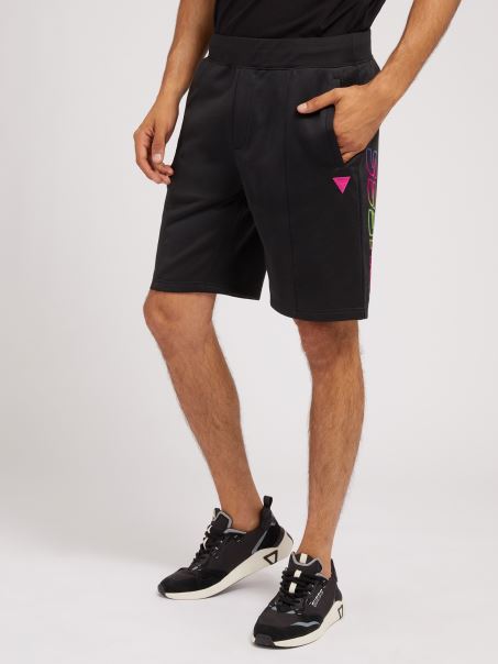 Logo-ul Spate Scurt Negru Guess