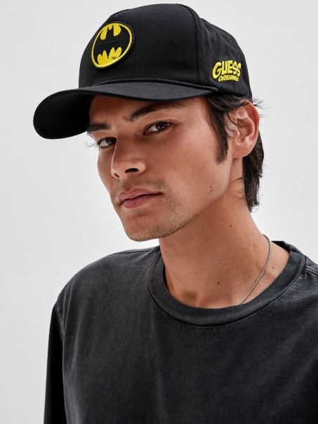 Pălărie De Baseball Cu Plasture Batman în Față Guess Negru