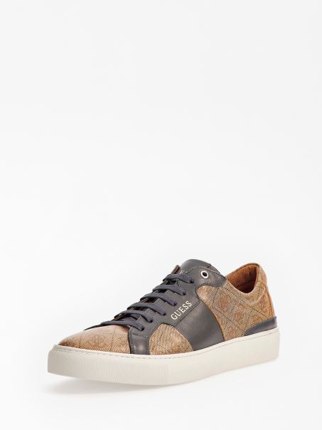 Pantofi Sport Guess Bej Ravenna 4g Logo