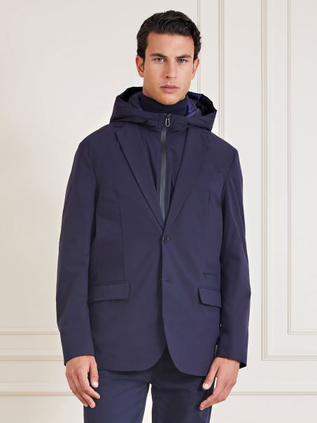 Blazer Marciano Guess Albastru Cu Vesta Detasabila