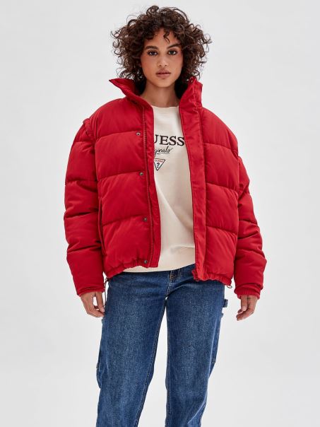 Maneci Detasabile Puffer Guess Red