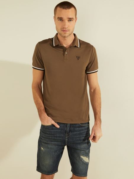 Triungi Polo Guess Logo Maro