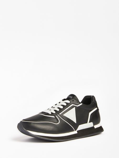 Pantof De Alergare Putere Cu Inserție Din Piele Guess Negru