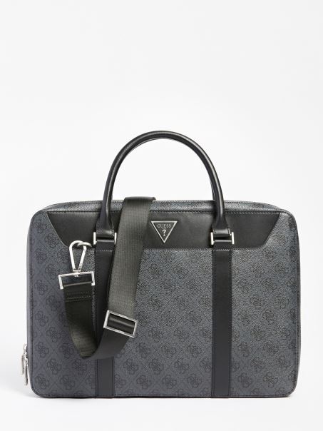 Geanta Neagra Vezzola Smart 4g Logo Guess