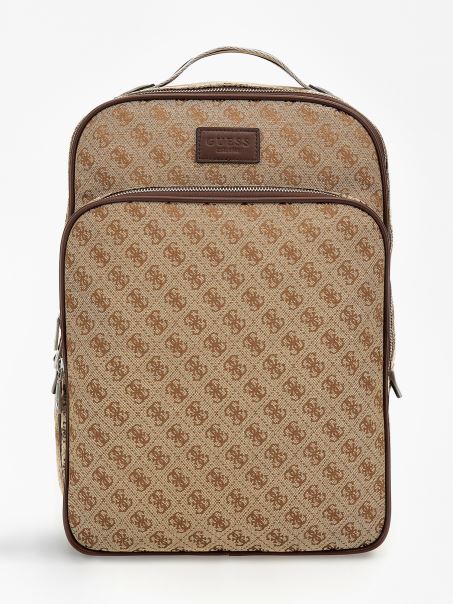 Rucsac Guess Bej Strave 4g Logo