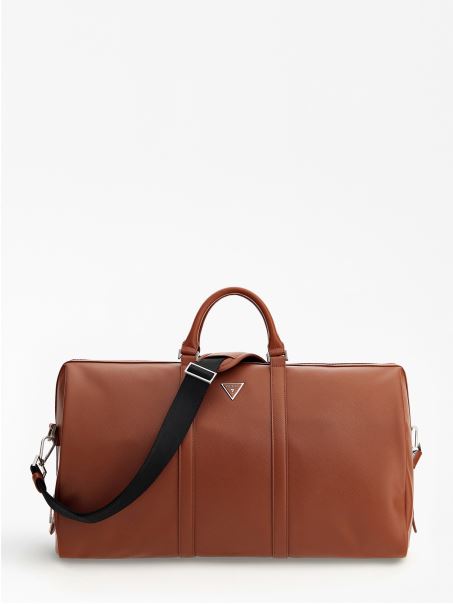 Guess Certosa Saffiano Weekender Geanta Maro