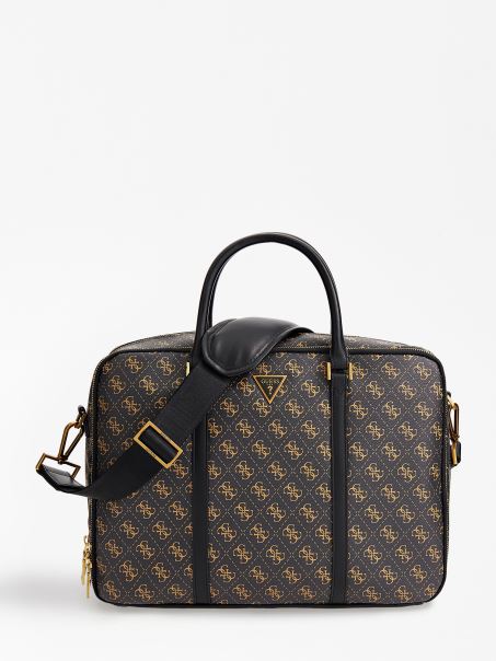 Geantă Cu Logo Guess Vezzola Maro 4g