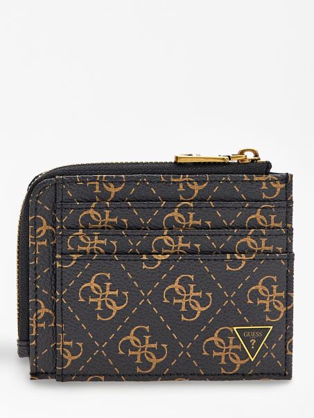Suport Card De Credit Guess Vezzola 4g Logo Maro
