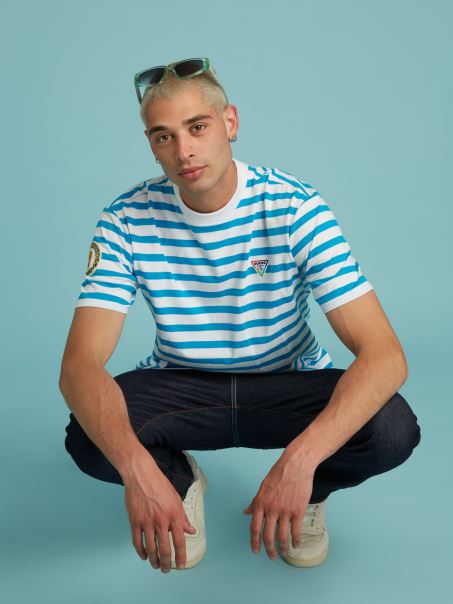 Ghici Nuanțe De Tricou Cu Dungi Albastre