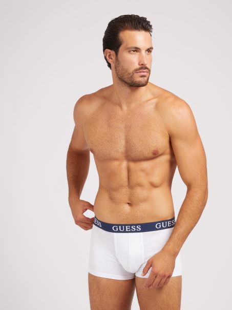 Pachet Albastru 3 Boxeri Cu Bandă Logo Guess