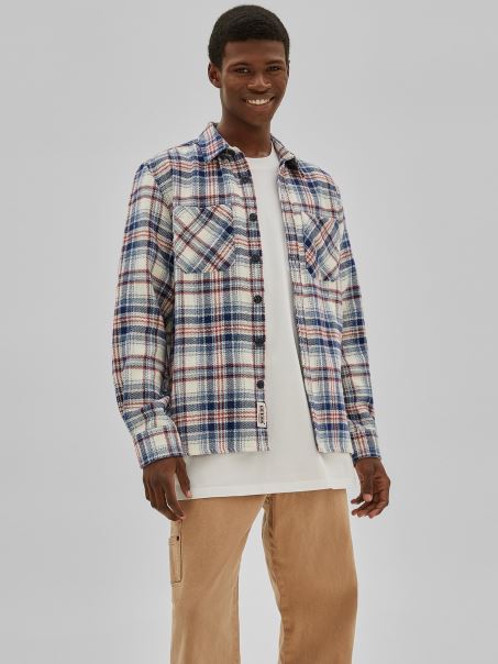 F7ah Cămașă De Flanel în Carouri Guess