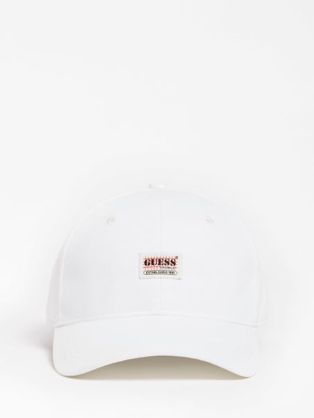 șapcă De Baseball Cu Logo Guess Alb în Față