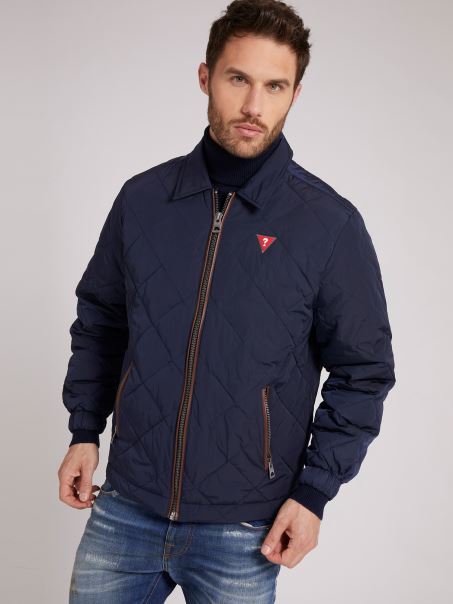 Jachetă Matlasată Guess Albastră