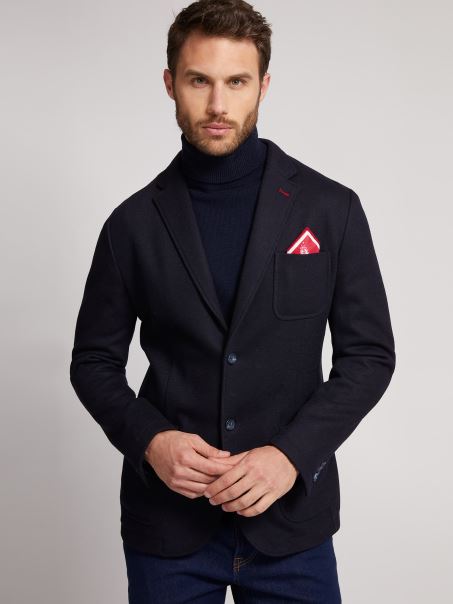 Guess Blazer Albastru Cu Buzunare