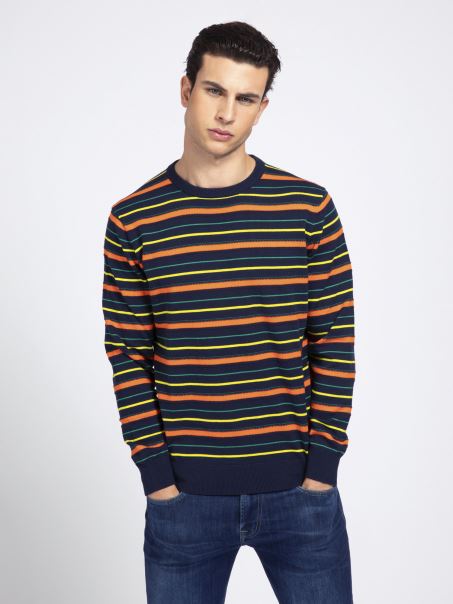 Nuanțe De Portocaliu Pulover Din Bumbac Guess