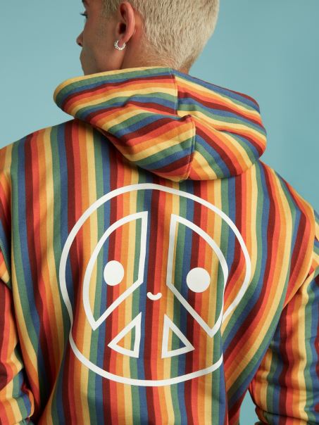 Hanorac în Angajat Cu Model Multicolor Guess