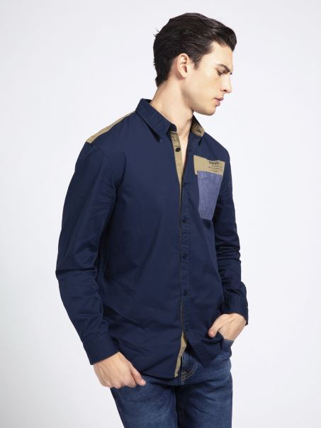 Cămașă în Formă Regulată Guess Blue Multi