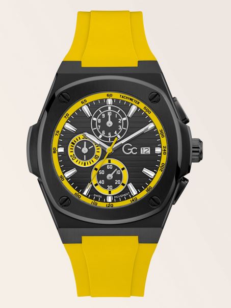 Ceas Cronograf Negru Guess Gc Silicon