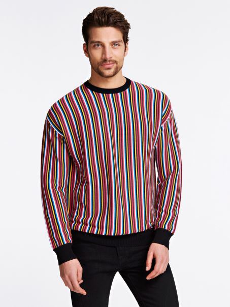 Pulover Cu Motiv Cu Dungi Model Multicolor Guess