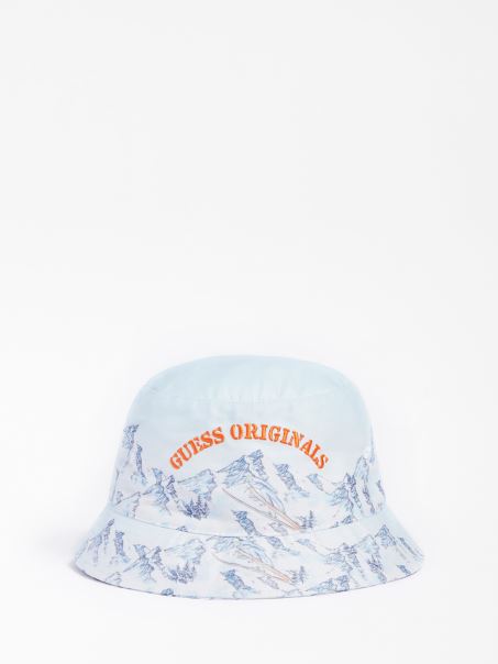 șapcă Albă Cu Imprimeu Maxi Multi Guess